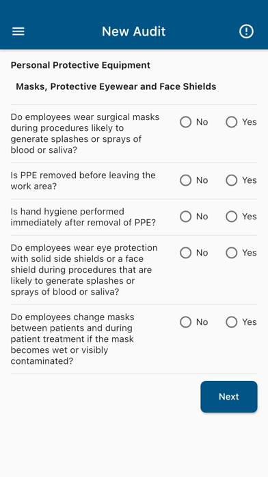 Vet Facility Audit Checklist Screenshot