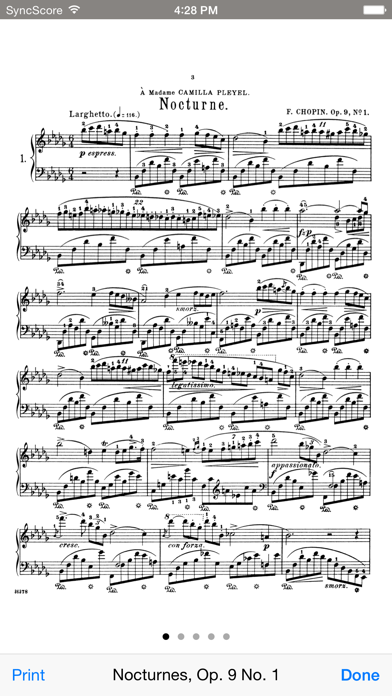 Chopin Nocturnes - SyncScore Screenshot