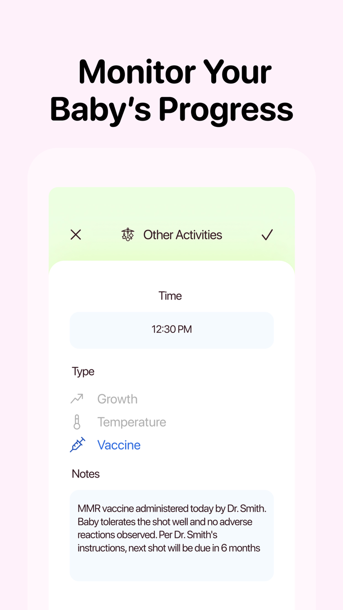 Baby Center Tracker App