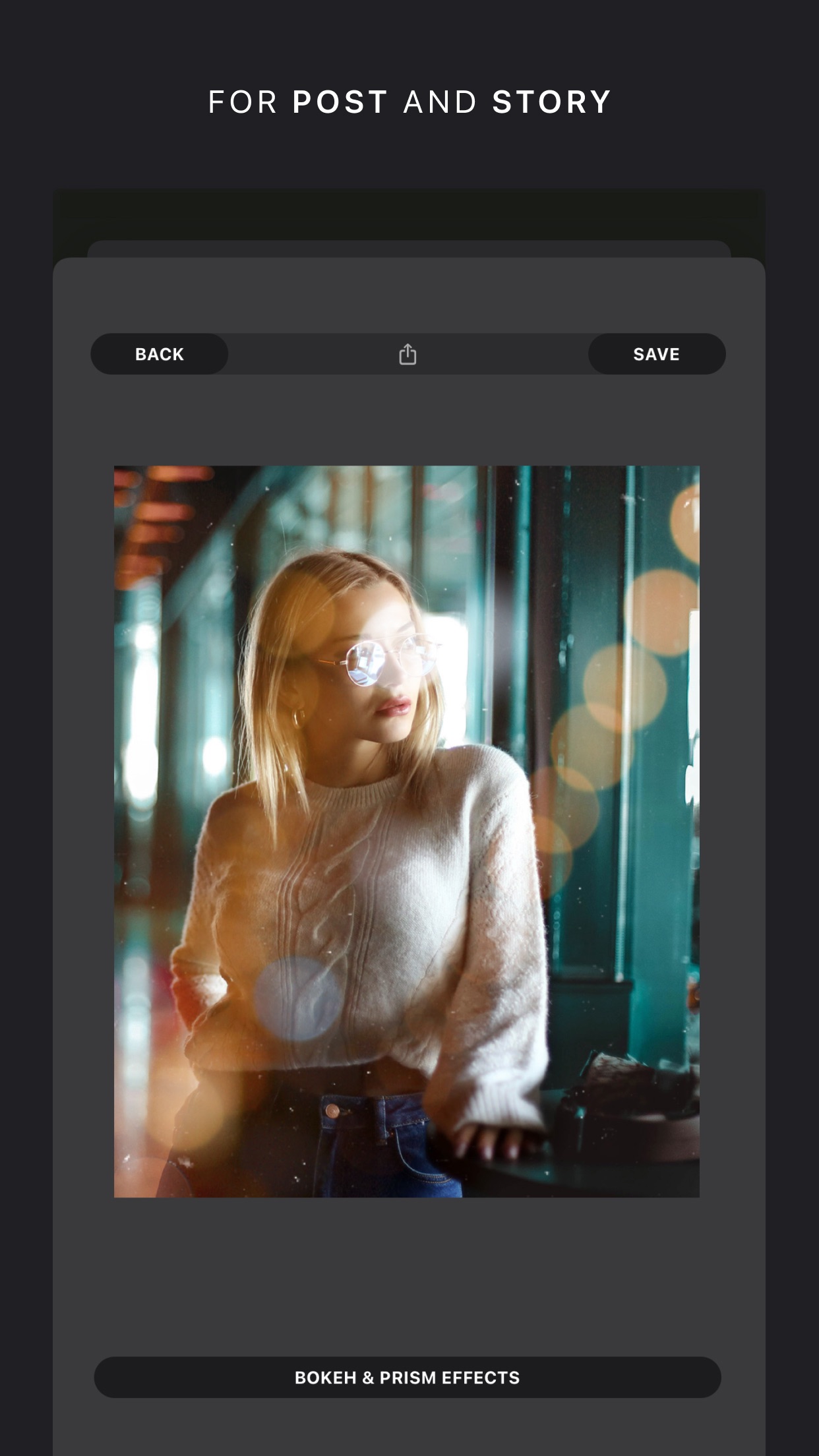 Screenshot do app LUCH: Photo Effects & Filters