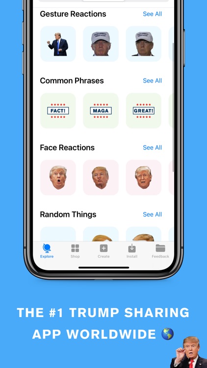 Trump Stickers Social Tracker