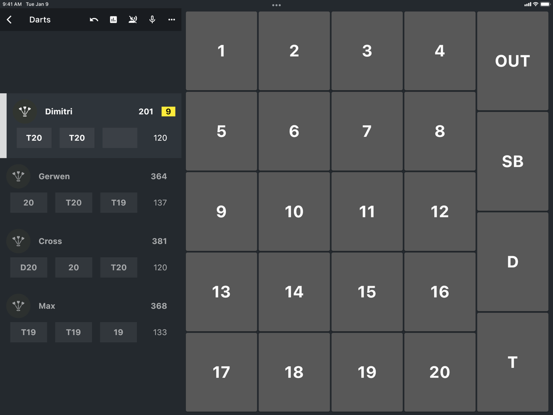 DARTS Scorebord 2024 App voor iPhone, iPad en iPod touch AppWereld