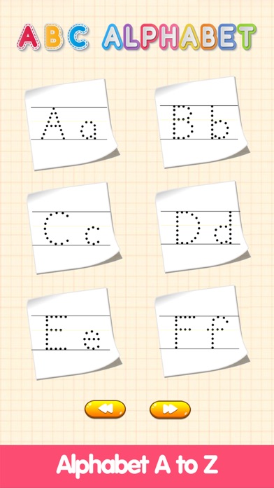 ABC Writing & Animals Coloring Screenshot