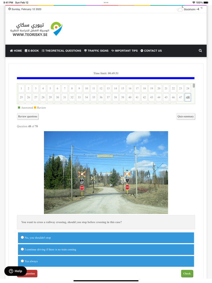 Teori B körkort - English