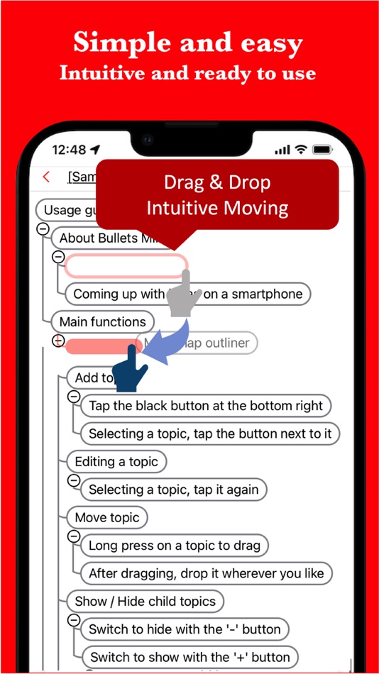#2. BulletsMind - Simple Outliner (iOS) 由: YUKI TANAIKE
