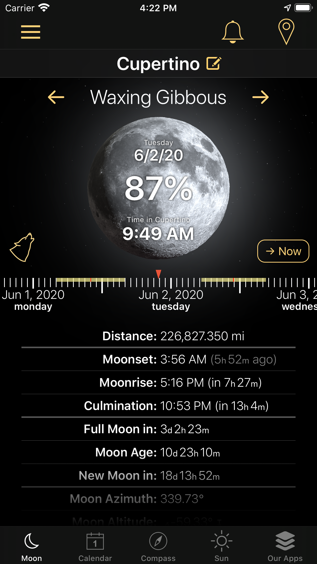 Moon Phases and Lunar Calendar screenshot 3