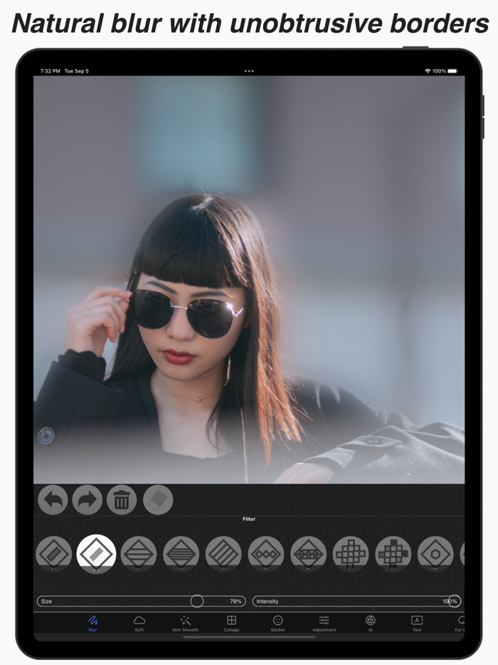 Blur Photo and Mosaic and Pixel