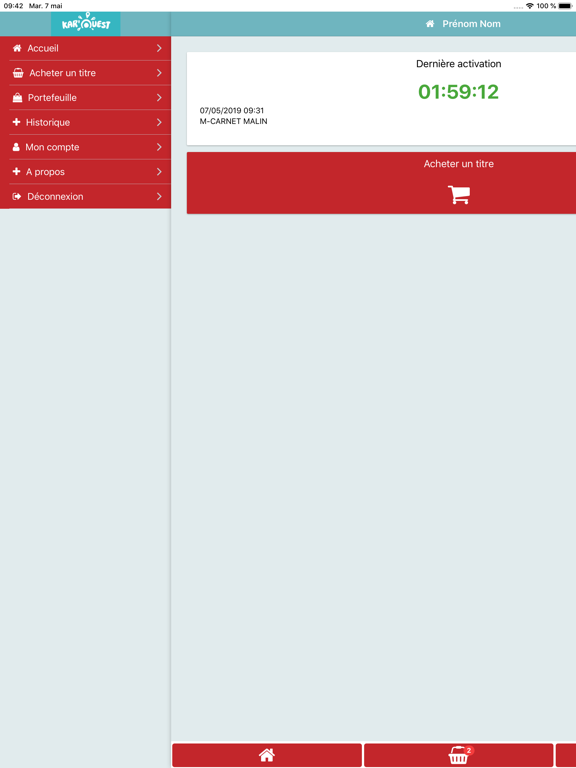 M-ticket Kar'Ouest iPad screenshot