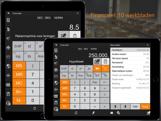 Calc Pro HD - Top Rekenmachine iPad app afbeelding 2