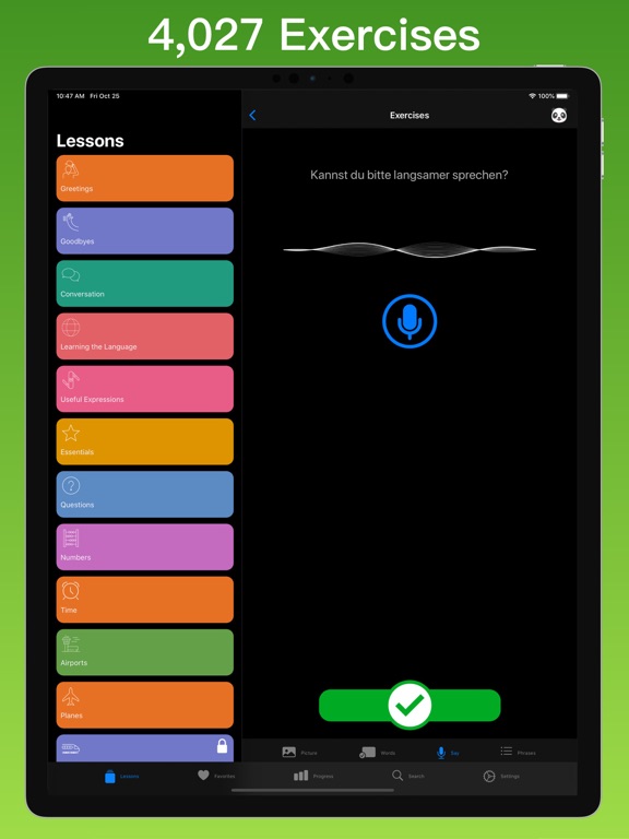 Learn German + iPad screenshot 5 - Education app