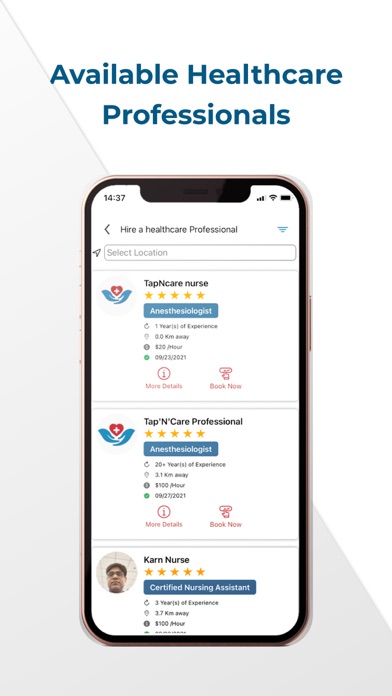 Tap'N'Care-Healthcare OnDemand Screenshot