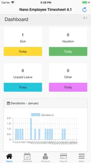 nano employee timesheet iphone screenshot 1