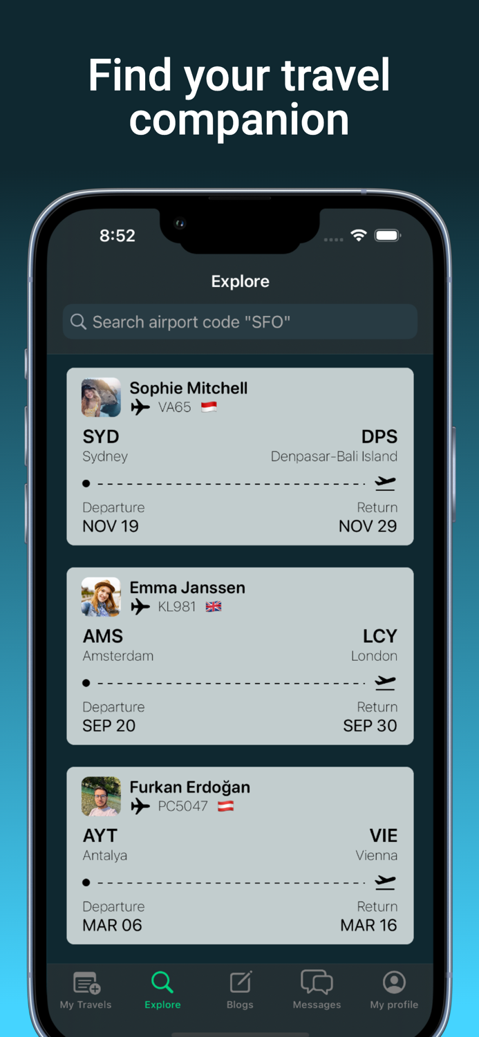 Rihle - Find travel companion