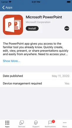 Intune Company Portal iPhone image 4