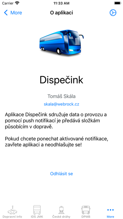 Dispečink Screenshot
