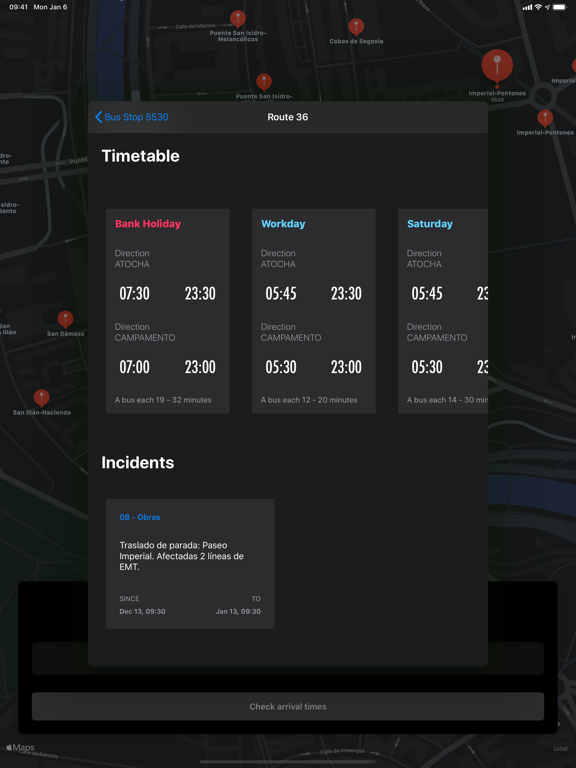 movemad - Madrid EMT & bicimad iPad screenshot 6 - Navigation app