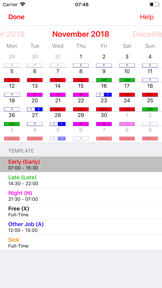 Roster-Calendar screenshot
