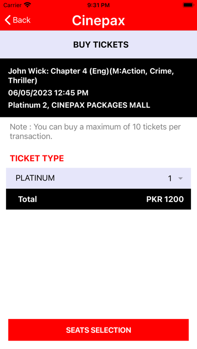 Cinepax - Movie Tickets Screenshot