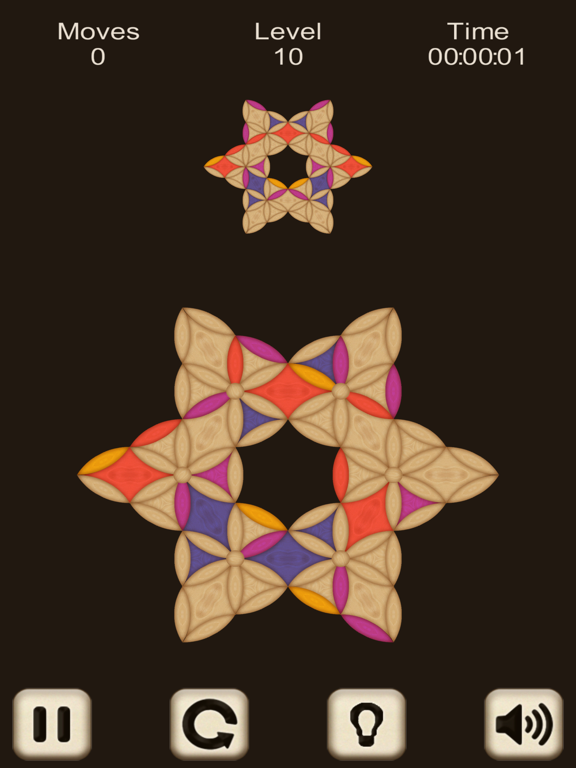 Hard Wood Puzzle. Triangle iPad screenshot