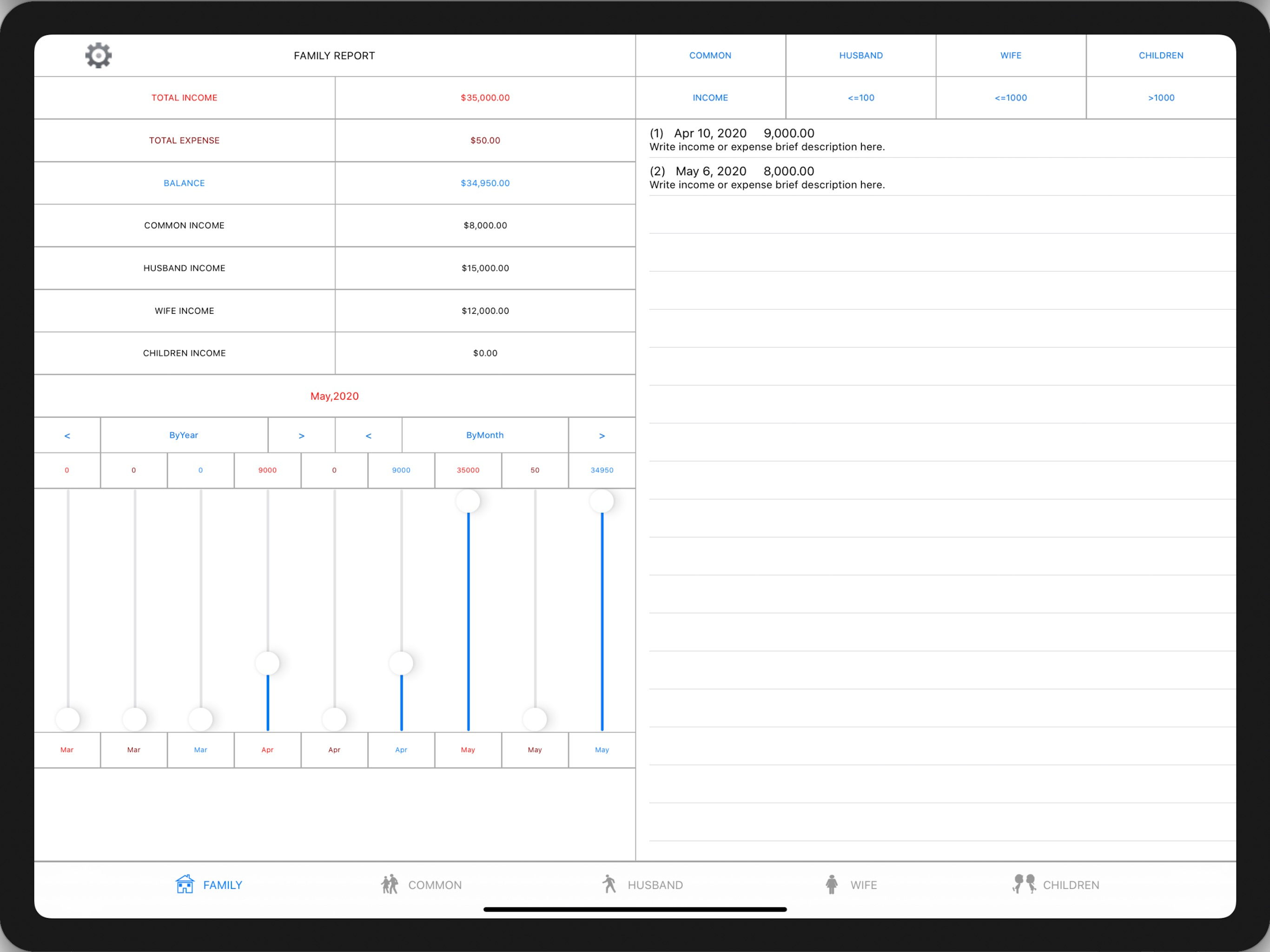 Family Cashflows screenshot 5