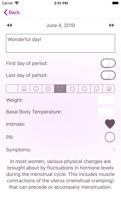 My Period Calendar Screenshot