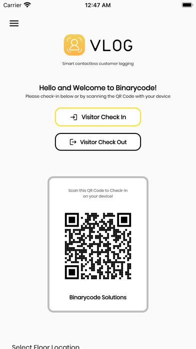 VLOG App – VISITOR MANAGEMENT Screenshot