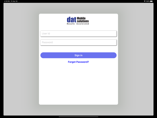 dat mobile Field app iPad screenshot 1 - Business app