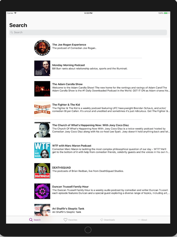 Screenshot #4 pour JRE: Comedy Podcast Player