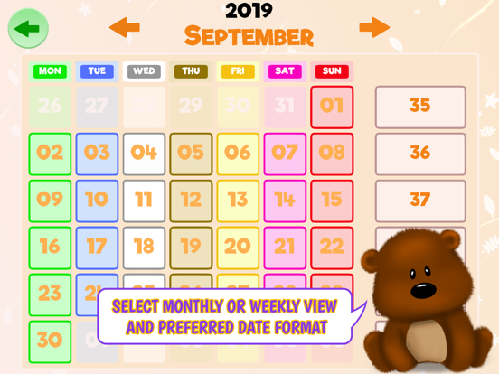 My First Calendar iPad screenshot