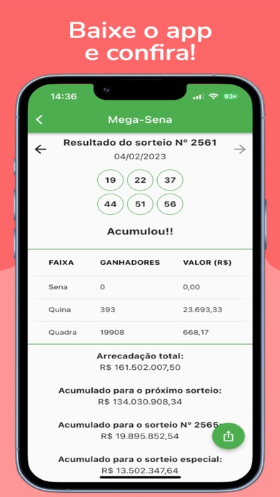 Loterias Caixa - Resultados Screenshot