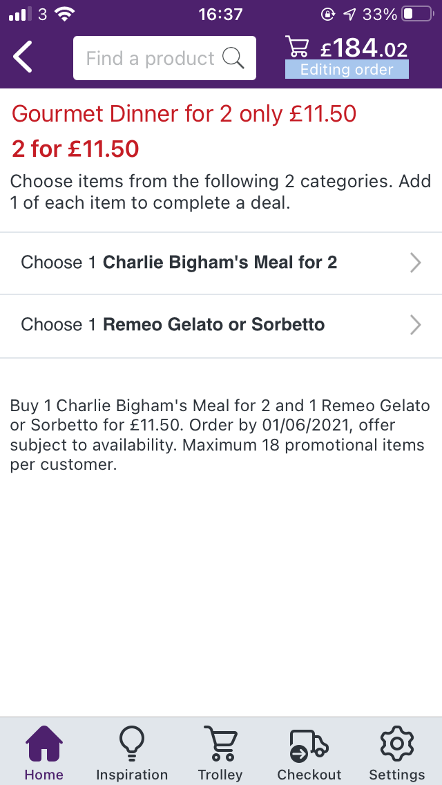 Ocado supermarket shopping