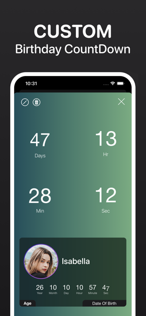 ‎Standby Birthday Countdown Screenshot