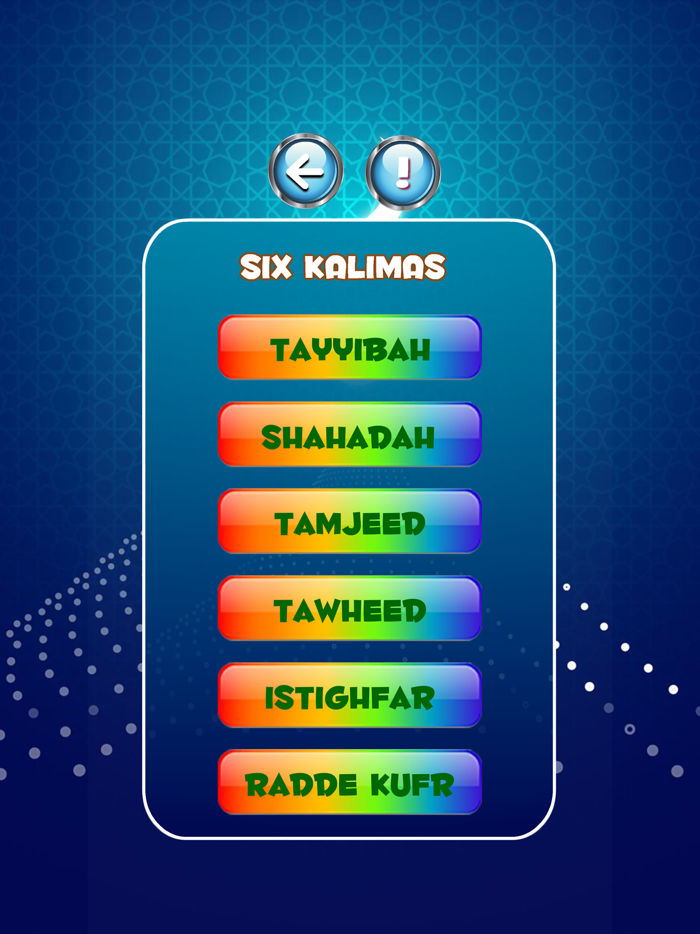 Six Kalimas with Audio