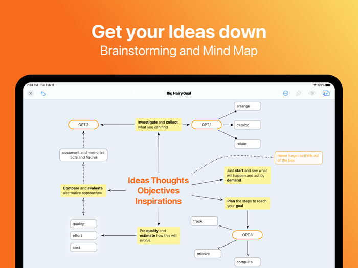 BigHairyGoal – mindmap todo