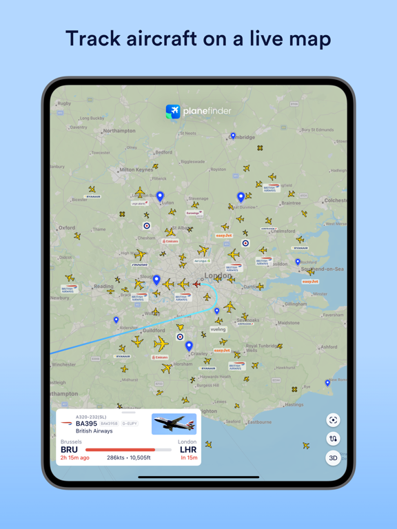 Plane Finder ⁃ Flight Trackerのおすすめ画像4