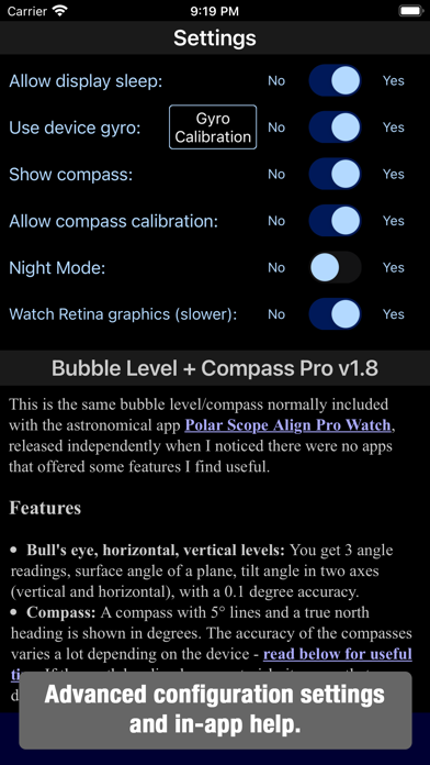 Screenshot #3 pour Bubble Level + Compass Pro