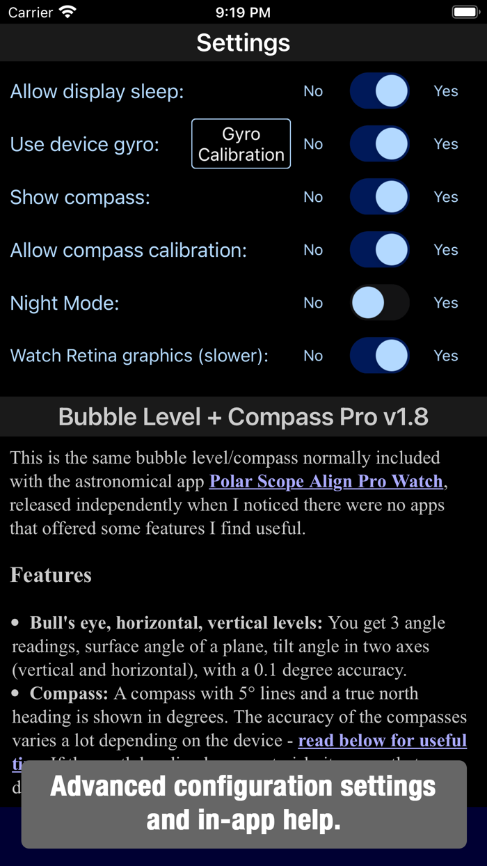 Bubble Level  Compass Pro