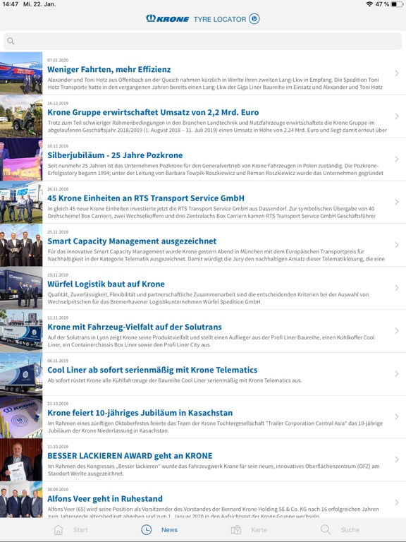 Screenshot #5 pour KRONE Tyre Locator