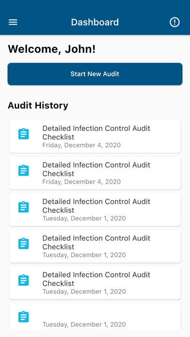 Vet Facility Audit Checklist Screenshot