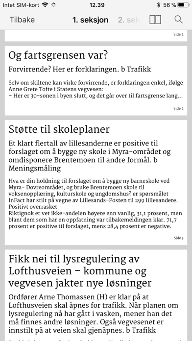 Lillesands-Posten eAvis Screenshot