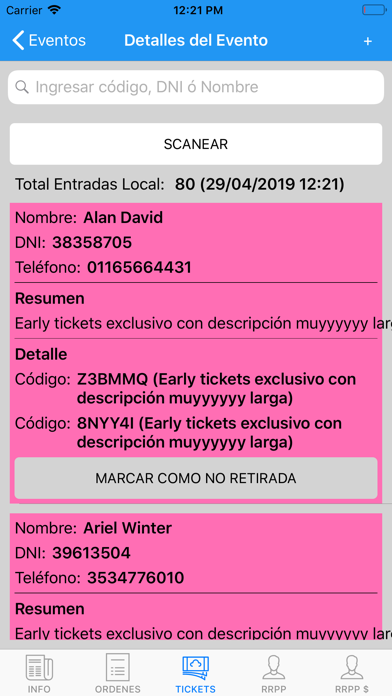 ticketPass manager Screenshot