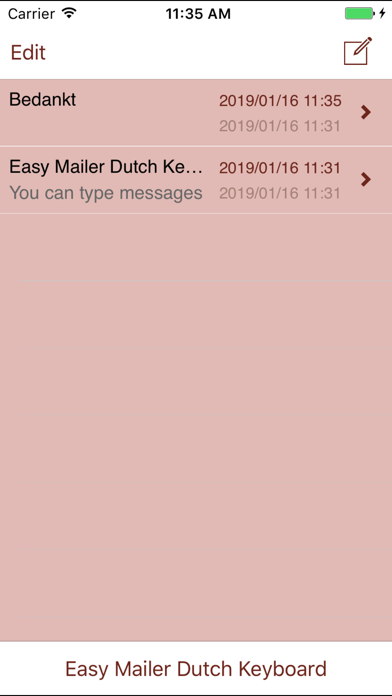 Screenshot #2 pour Easy Mailer Dutch Keyboard