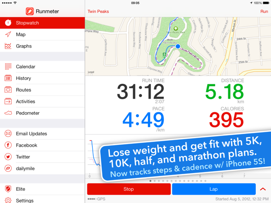 5K Runmeter Run Walk Training iPad app afbeelding 1