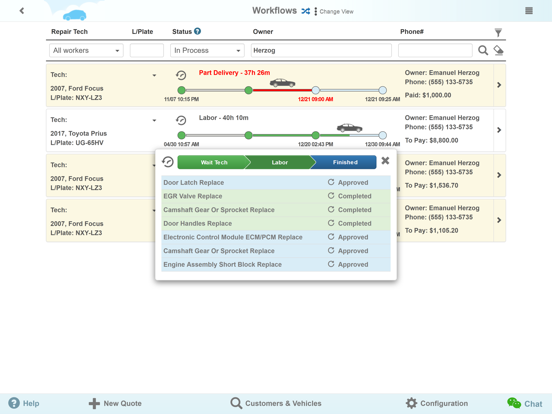 Auto Repair Shop (for Tablet) iPad screenshot 9 - Business app