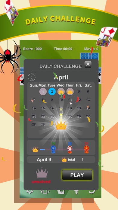 Spider Solitaire * Card Game Screenshot