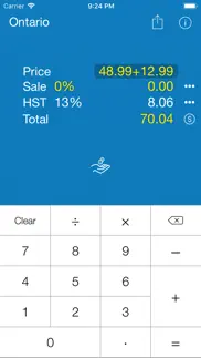 sales tax canada calculation iphone screenshot 2