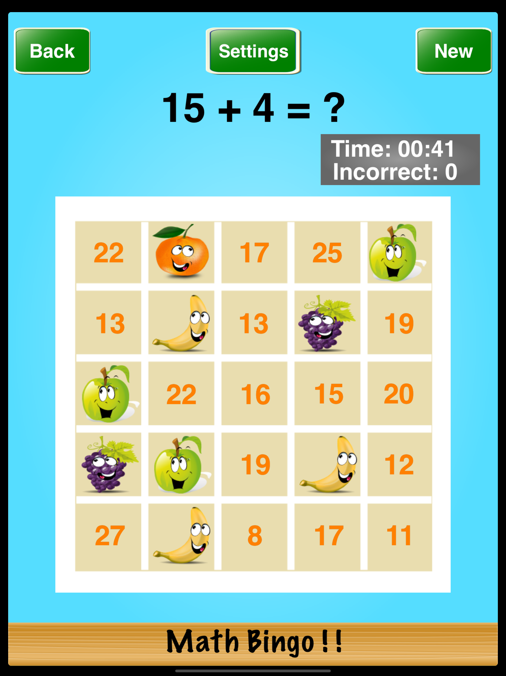 Math Bingo ! !