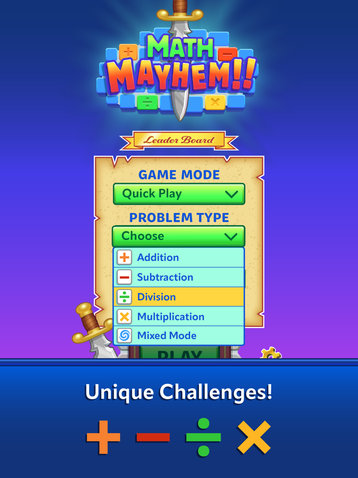 Math Mayhem Mental Math Game