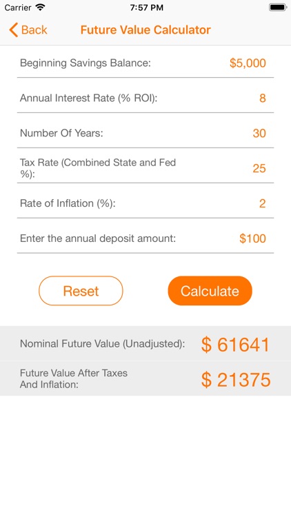 Investor calculator