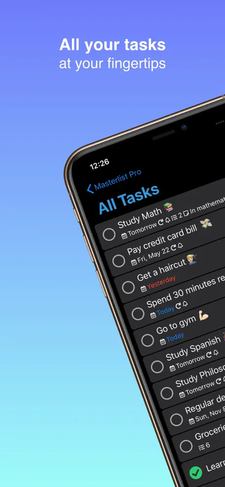 Masterlist: Focus & Tasks